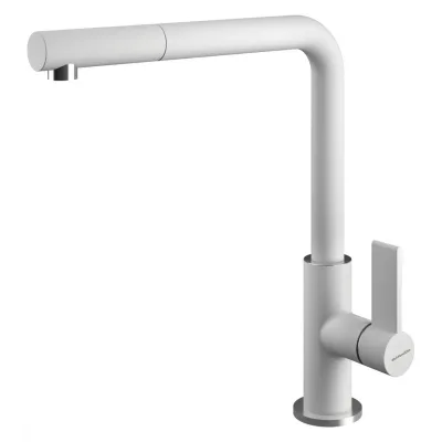 Barazza Miscelatore monocomando con doccia estraibile SOUL DOCCIA 1RUBSODB finitura bianco