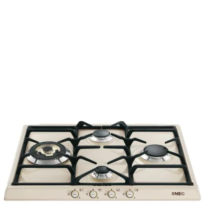 PRONTA CONSEGNA - Smeg Piano cottura a gas SR764PO finitura panna e ottone da 60 cm