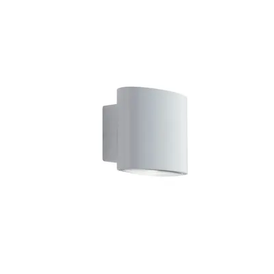 Applique da esterni bianca moderna in alluminio, luce doppia emissione, 2 LED 4W, CCT, 12.9x10cm
