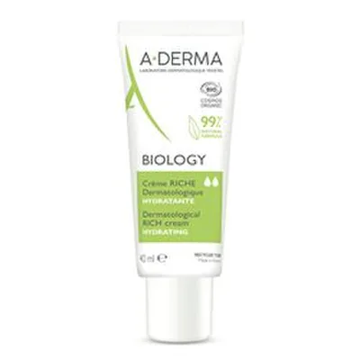 A-Derma Biology Crema Ricca Dermatologica per Pelli Secche e Fragili 40 ml