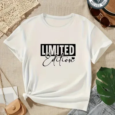 T-shirt a maniche corte con scritta "Limited edition"