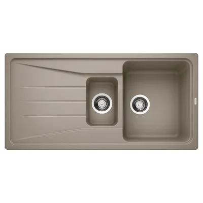 PRONTA CONSEGNA - Blanco | Lavello una vasca con vaschetta e gocciolatoio SONA 6 S 1519858 finitura tartufo da 100x50 cm - Sopratop