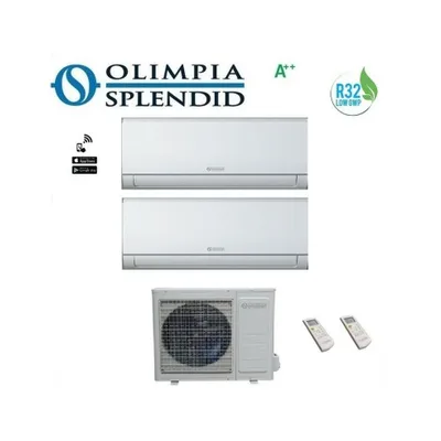 Climatizzatore Condizionatore Olimpia Splendid Dual Split 9000+12000 Btu Serie NEXYA S5 con OS-CANMH14EI 9+12 Wi-Fi Integrato A++/A+