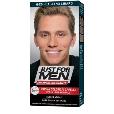 JUST FOR MEN SHAMPOO COLORANTE H25 CASTANO CHIARO