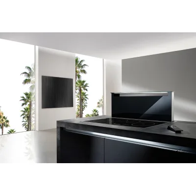 Airone Cappa downdraft Elektra finitura vetro nero da 90 cm - Senza motore