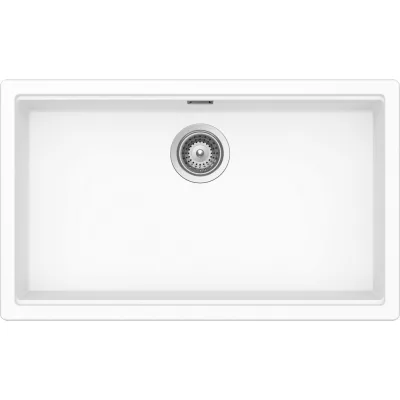 Schock Lavello una vasca KIRUNA N100XLU KIRN100XLU74 finitura bianco opaco da 73.8x43.8 cm