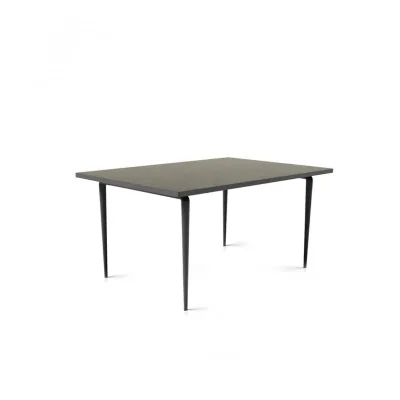 Unopiù Tavolo fisso EXPERIENCE con struttura in alluminio e piano in gres porcellanato da 150x75 cm