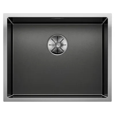 Blanco | Lavello a una vasca CLARON 500-IF Dark Steel 1527836 finitura durinox dark steel da 54x44 cm - Sopratop/Filotop