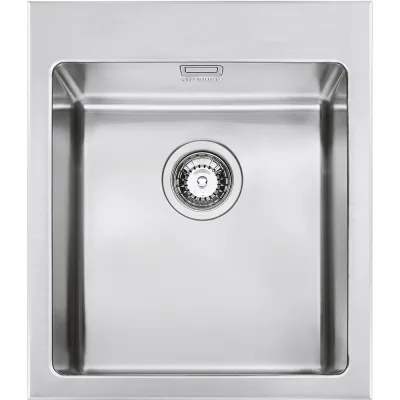 Smeg S Lavello una vasca VQR40RS finitura acciaio inox da 40.7x50 cm - Sopratop - IN PROMOZIONE FINO AL 6/07