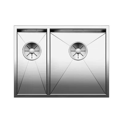 PRONTA CONSEGNA - Blanco | Lavello una vasca DX con vaschetta ZEROX 340/180-U 1517255 in acciaio inox da 58.5x44 cm - Sottotop