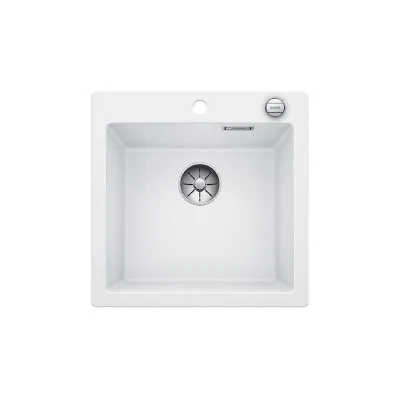 PRONTA CONSEGNA - Blanco | Lavello una vasca PLEON 5 1521672 finitura bianco da 51.5x51 cm - Sopratop