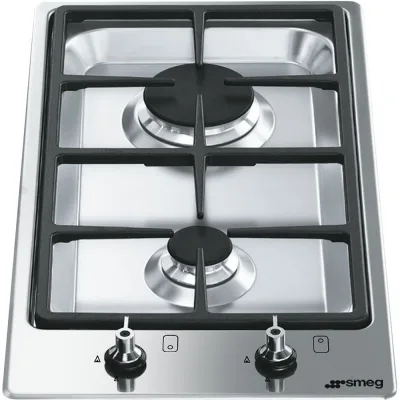 Smeg S Piano cottura domino a gas PGF32G in acciaio inox da 30 cm - IN PROMOZIONE FINO AL 6/07