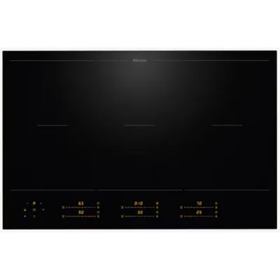 Miele Piano cottura a induzione Filotop/Appoggio KM 8585 FL in vetroceramica nero da 80 cm