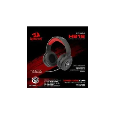 CUFFIE GAMING REDRAGON Pelops H818 con microfono flessibile Suono virtuale 7.1