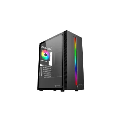 Case Unykach Armor Lumina Black ATX, Micro ATX, Mini ITX Lato in vetro temperato Illuminazione ARGB 3,5" e 2,5" UK511210