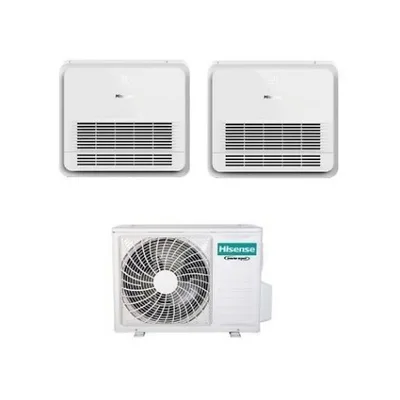 Climatizzatore Condizionatore Hisense Dual Split Console 9+9 con 2AMW35U4RRA R-32 Wi-Fi Optional 9000+9000