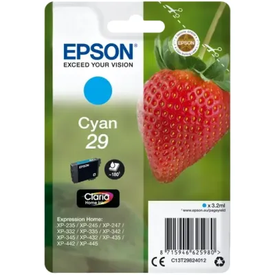 Cartucce Epson 29 serie Fragola nero e colore - Ciano