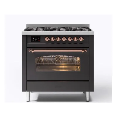 Ilve Cucina P36N da incasso Nostalgie PI366NSY forno pirolitico e piano cottura induzione da 91.1 cm