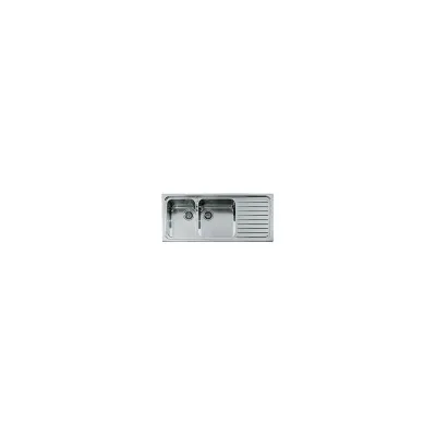 Alpes Lavello semifilo a due vasche F 5119/2V1S con gocciolatoio a destra in acciaio inox da 119x51 cm