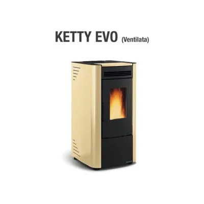 Stufa A Pellet La Nordica Extraflame Mod. Ketty Evo 6,5 Kw Pergamena