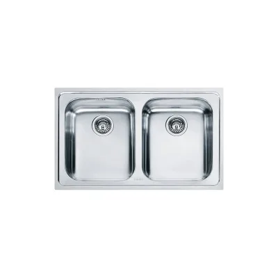 Franke: Lavello due vasche Logica Line LLL 620 101.0153.295 finitura dekor da 79x50 cm
