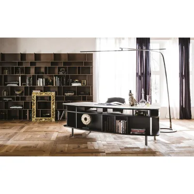Cattelan Scrivania Wall Street con struttura in MDF e piano in cermaica da 235x99 cm