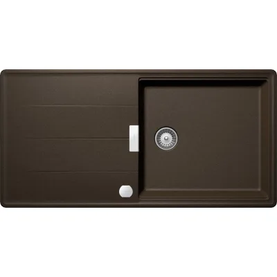 Schock Lavello una vasca con gocciolatoio TIA D100LA TIAD100LA87 finitura bronze da 100x50 cm