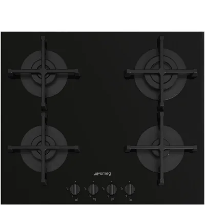 PRONTA CONSEGNA - Smeg Piano cottura a gas PV264B in vetro nero da 60 cm