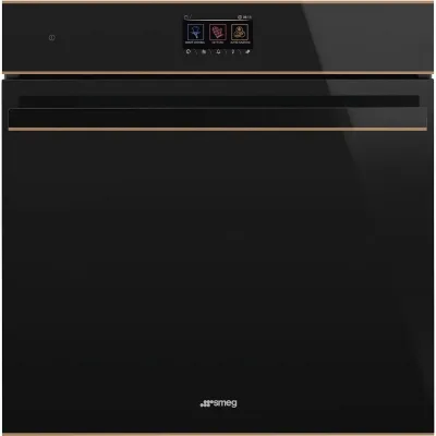 Smeg S Forno combinato vapore SO6604S4PNR finitura vetro nero e rame da 60 cm
