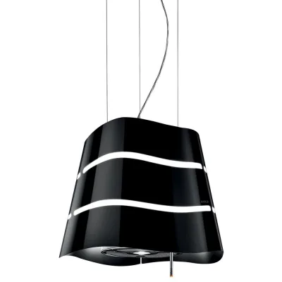 Elica Cappa a sospensione WAVE UX BL MAT/F/51 PRF0171193 finitura nero effetto soft touch da Ø51 cm
