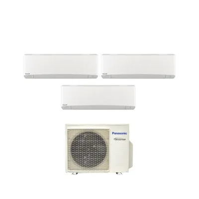 Climatizzatore Condizionatore Trial Split PANASONIC 9000+9000+9000 Btu Serie ETHEREA WHITE Inverter Con CU-3Z68TBE WI-FI INTEGRATO 9+9+9 A+++/A+