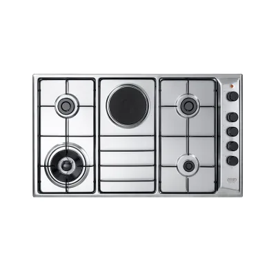 De Longhi Piano cottura a gas FLA 49 RD in acciaio inox da 86 cm