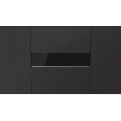 Fulgor Cassetto scaldavivande FWD 150 BK finitura vetro nero da 60 cm