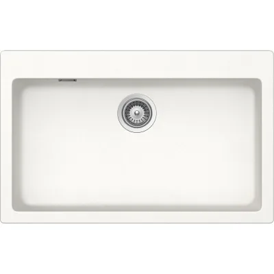 Schock Lavello una vasca PRIMUS N100XL PRIN100AP01 finitura bianco assoluto da 79x50 cm