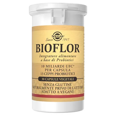Solgar Bioflor Integratore Alimentare di probiotici 30 Capsule Vegetali