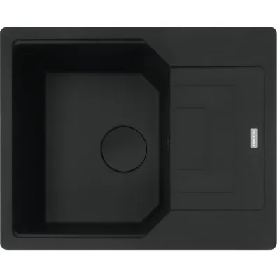 Franke: Lavello una vasca con gocciolatoio Urban Incasso UBG 611-62 114.0718.495 finitura black matt da 62x50 cm