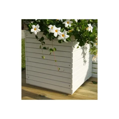Losa Esterni da vivere Fioriera Camelia laccato bianco cm 40x40x40h DA/CA404040B
