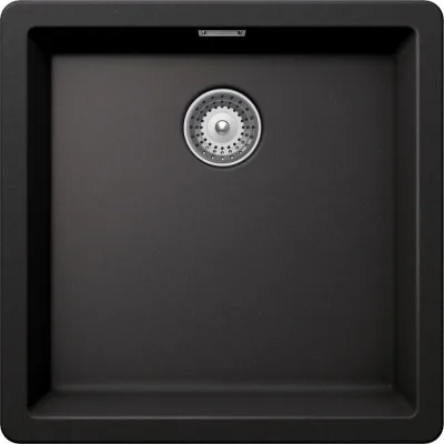 Schock Lavello una vasca BROOKLYN N100U BYKN100U13 finitura nero assoluto da 43x43 cm