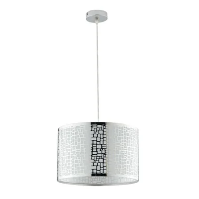 Lampadario a sospensione moderno in acciaio, 1 luce E27, 35x100cm