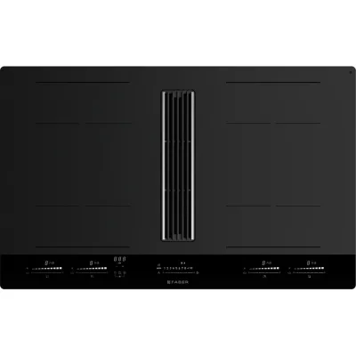 PRONTA CONSEGNA - Faber Piano cottura a induzione con cappa integrata aspirante GALILEO STRIPES A830 340.0708.968 in vetroceramica nero da 83 cm