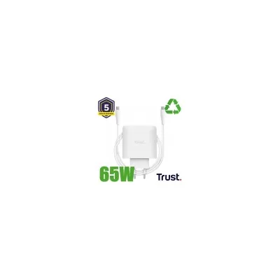 TRUST MAXO 65W USB-C GAN CHARGER WHITE 25524