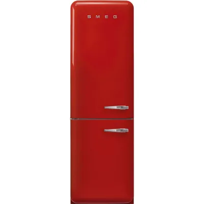 Smeg Frigorifero combinato con cerniere a sinistra a libera installazione FAB32LRD6 finitura rosso da 60 cm - IN PROMOZIONE FINO AL 30/06