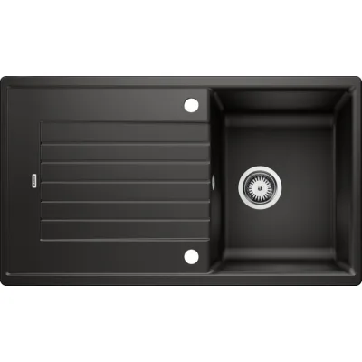 Blanco | Lavello una vasca con gocciolatoio ZIA 45 SL 1526011 finitura nero da 86x50 cm - Sopratop