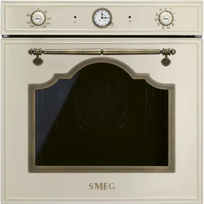 Smeg Forno pirolitico termoventilato SFP67C1TPO finitura panna e ottone da 60 cm