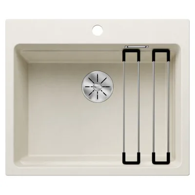 Blanco Lavello a una vasca ETAGON 6 Platinum 5527076 finitura soft white da 60x51 cm - Sopratop
