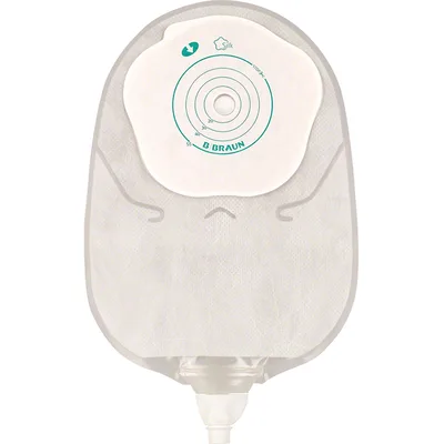 Sacca Urostomia Mono Pezzo con Protettore Cutaneo e Adesivo Microporoso con Rubineto e Valvola Antireflusso Silk Misura 12/55mm 30 Pezzi Flexima Uro