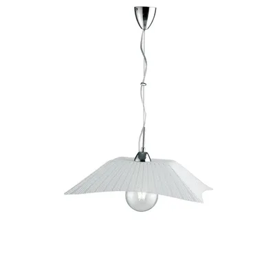 Lampadario a sospensione in vetro cromo, effetto diamantato, 1 luce E27, 50x120cm