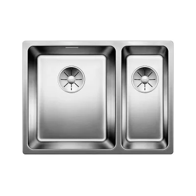 PRONTA CONSEGNA - Blanco Lavello una vasca SX con vaschetta ANDANO 340/180-IF 1518323 in acciaio inox da 58.5x44 cm - Sopratop/Filotop