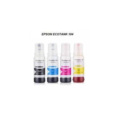 FLACONE INCHIOSTRO PIGMENTATO COMPATIBILE EPSON 104 C13T00P440 T104YE GIALLO ECOTANK ET-2710 70ML