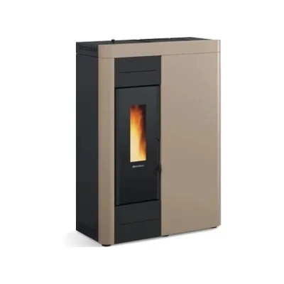 Extraflame Termostufa a pellet ermetica slim VIRNA IDRO.16 1294402 finitura tortora matt